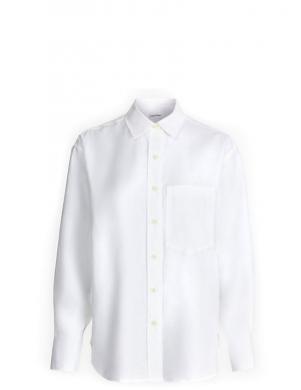 CALVIN KLEIN sieviešu balts krekls Linen relaxed shirt