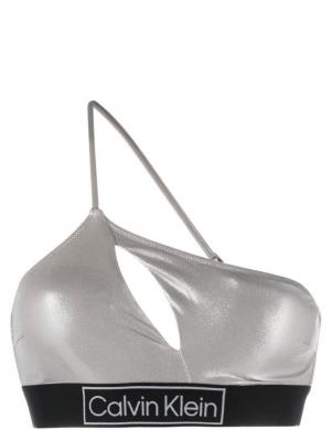 CALVIN KLEIN UW sieviešu pelēks peldkostīma krūšturis Swim one shoulder top