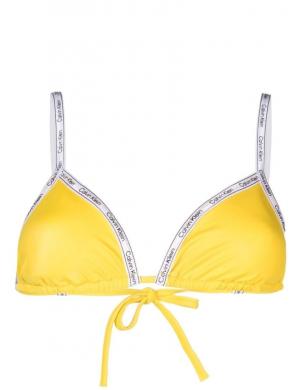 CALVIN KLEIN UW sieviešu dzeltens peldkostīma krūšturis Swim one shoulder top
