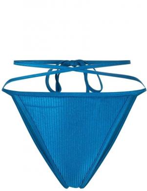 CALVIN KLEIN UW sieviešu zilas apakšbikses String side tie