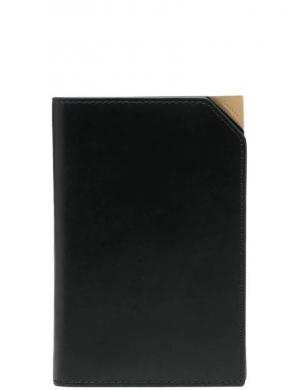 CALVIN KLEIN vīriešu melns maks CUT CORNER PASSPORT HOLDER 4CC