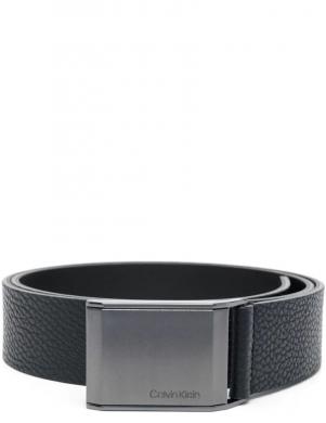CALVIN KLEIN vīriešu melna josta BEVELED PLAQUE PB 35MM