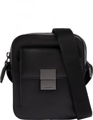 CALVIN KLEIN vīriešu melna soma pār plecu Iconic hardware cube reporter