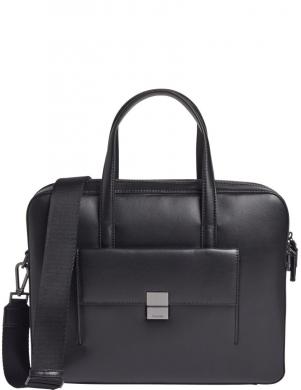 CALVIN KLEIN vīriešu melna klēpjdatoru soma Iconic hardware laptop bag