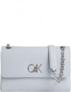 CALVIN KLEIN sieviešu zila soma pār plecu Re-lock crossbody