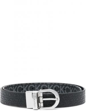 CALVIN KLEIN sieviešu melna josta MUST RD BUCKLE REV 2.5 BELT