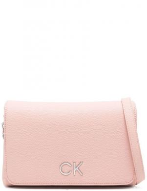 CALVIN KLEIN sieviešu rozā soma pār plecu Re-lock shoulder bag flap