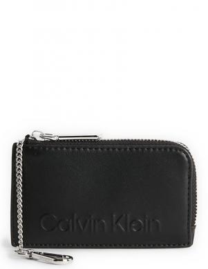 CALVIN KLEIN sieviešu melns maks Set cardholder