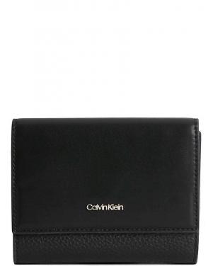CALVIN KLEIN sieviešu melns maks Daily dressed trifold wallet