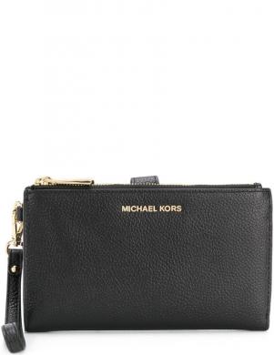 MICHAEL KORS sieviešu melns maks Jet set zip wallet