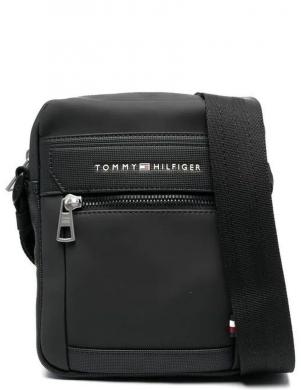TOMMY HILFIGER vīriešu melna soma pār plecu TH CASUAL REPORTER