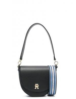 TOMMY HILFIGER sieviešu melna soma LIFE SADDLE BAG