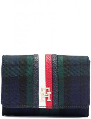 TOMMY HILFIGER sieviešu melns maks EMBLEM MED WALLET BLACKWATCH