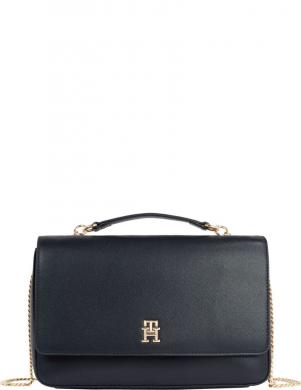 TOMMY HILFIGER sieviešu zila soma Timeless flap crossover