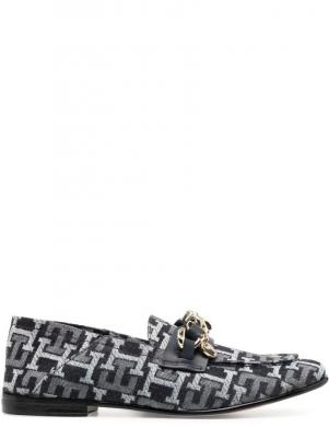 TOMMY HILFIGER sieviešu zili ikdienas apavi CHAIN LOAFER DENIM