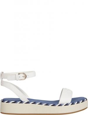 TOMMY HILFIGER sieviešu baltas sandales Rope flatform sandals