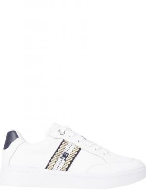 TOMMY HILFIGER sieviešu balti ikdienas apavi Court sneaker with webbing