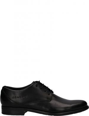 BUGATTI vīriešu melnas klasiskās kurpes Licio eco formal