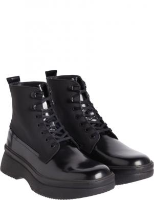 CALVIN KLEIN vīriešu melni zābaki Lace up boot mix