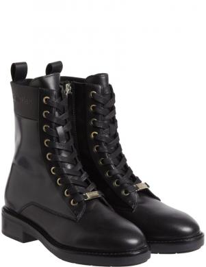 CALVIN KLEIN sieviešu melni zābaki Sole combat boot wl