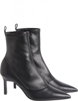 CALVIN KLEIN sieviešu melni zābaki Geo stil stretch ankle boot