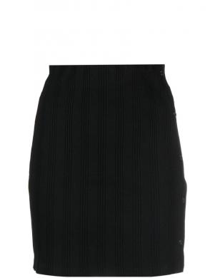 CALVIN KLEIN JEANS sieviešu melni svārki Badge rib elongated skirt