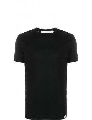 CALVIN KLEIN JEANS vīriešu melns T-krekls Logo tab tee