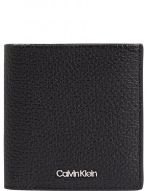 CALVIN KLEIN vīriešu melns maks Minimalism 6cc coin wallets