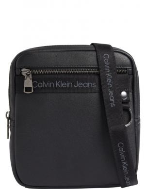 CALVIN KLEIN JEANS  vīriešu melna plecu soma Ultralight reporter