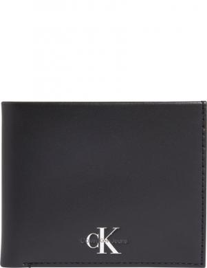 CALVIN KLEIN JEANS  vīriešu melns maks Monogram soft wallets