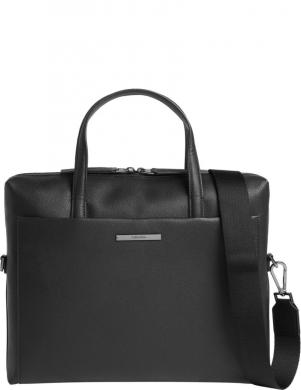 CALVIN KLEIN Vīriešu melna klēpjdatora soma Modern bar laptop bag