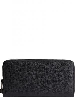 CALVIN KLEIN vīriešu melns maks Minimalism long zip wallets