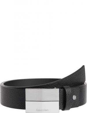 CALVIN KLEIN vīriešu melna josta Finish plaque 35mm belt