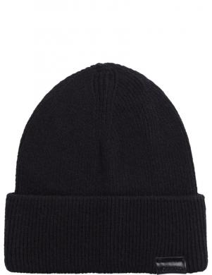 CALVIN KLEIN vīriešu melna cepure Patch docker beanie