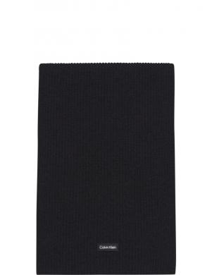 CALVIN KLEIN vīriešu melna šalle Daddy knit scarf