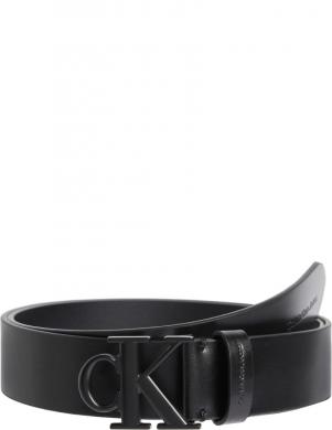 CALVIN KLEIN JEANS  vīriešu melna josta Round mono belt 35mm