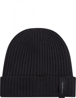 CALVIN KLEIN JEANS  vīriešu melna cepure Ultralight beanie