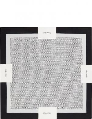 CALVIN KLEIN sieviešu melna šalle Geo minimal scarf 130x130