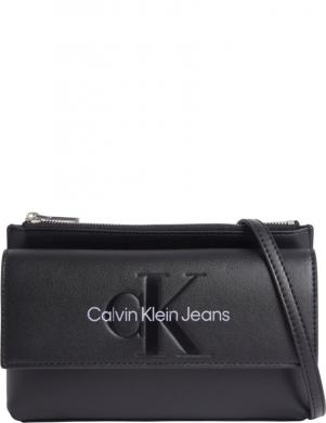 CALVIN KLEIN JEANS  sieviešu melna plecu soma Sculpted mono crossbody