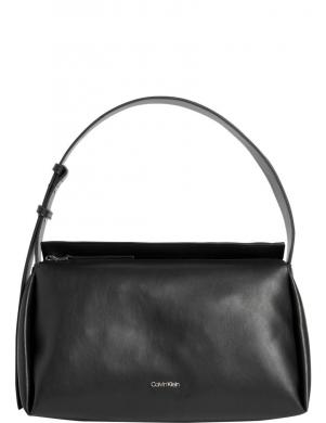 CALVIN KLEIN sieviešu melna plecu soma Elevated soft shoulder bag