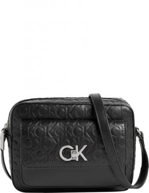 CALVIN KLEIN sieviešu melna plecu soma Re-lo camera bag 