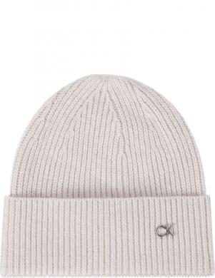 CALVIN KLEIN sieviešu pelēka cepure Re-lo mix beanie