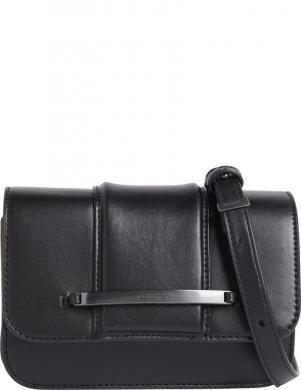 CALVIN KLEIN sieviešu melna plecu soma Bar hardware crossbody