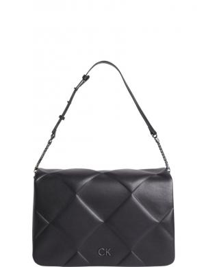 CALVIN KLEIN sieviešu melna plecu soma Re-lo quilt shoulder bag