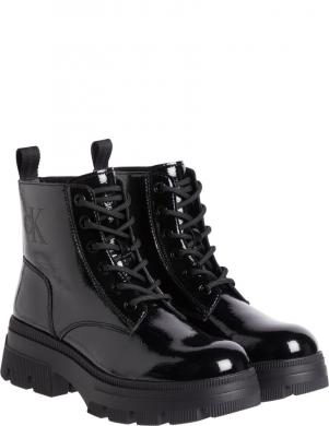 CALVIN KLEIN JEANS  sieviešu gaiši zābaki Chunky combat laceup boot