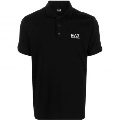 EA7 vīriešu melns T-krekls Polo shirt