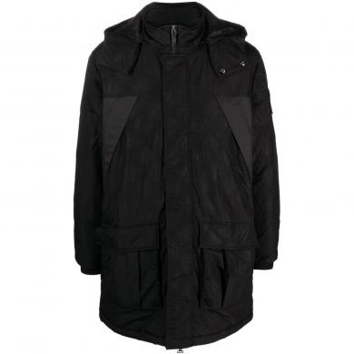 EA7 vīriešu melns mētelis Caban coat