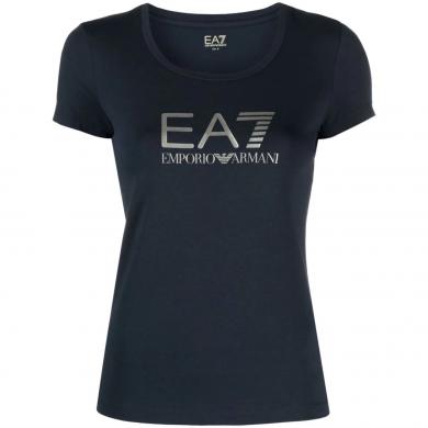 EA7 sieviešu zils t-krekls ar īsām piedurknēm T-shirt