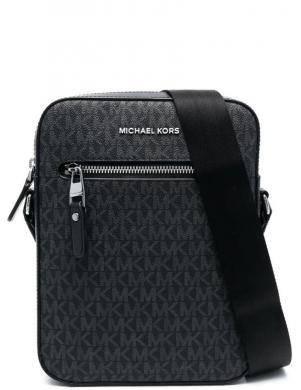 MICHAEL KORS vīriešu melna plecu soma Flight bag