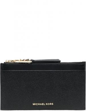 MICHAEL KORS sieviešu melns maks LG zip card case